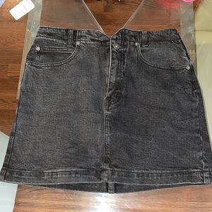 We the Free Black Jean Mini skirt